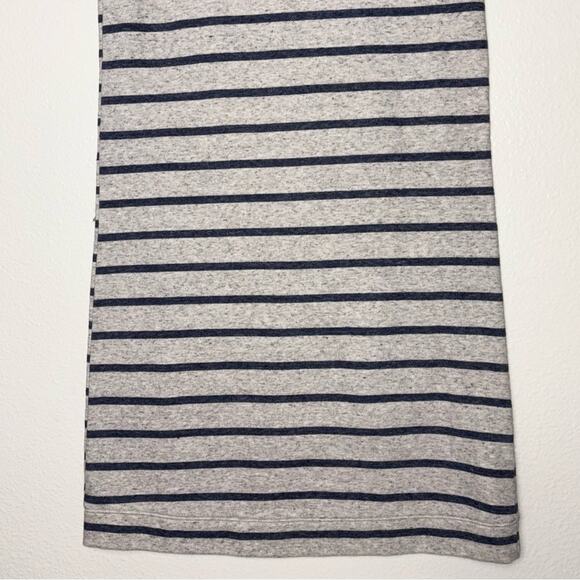 Hema T-Shirt Dress Women's Size Small Gray Blue Striped Sweater Shirt Dress - Picture 9 of 16